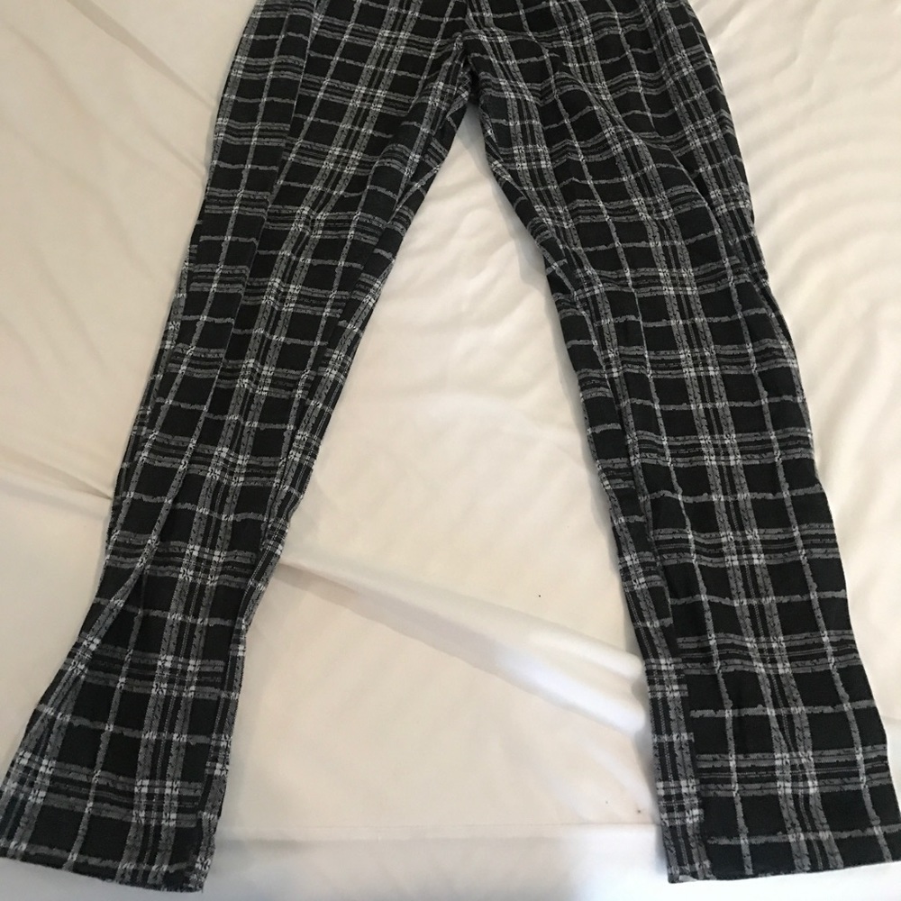 Oh Baby XL Black Checkered Dress Pants